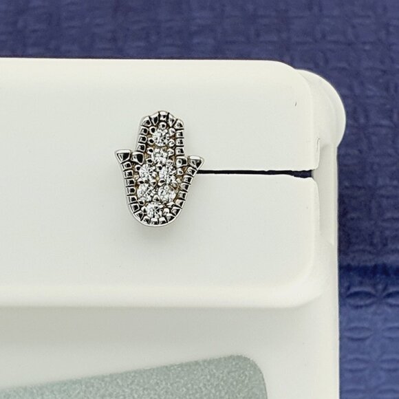 "#925 Sterling Silver CZ Stud Earrings for Women/Girl, US925P1014 - Picture 10 of 11